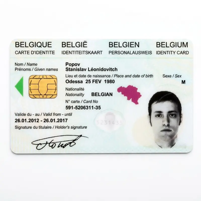 Belgium Fake Scannable ID Card