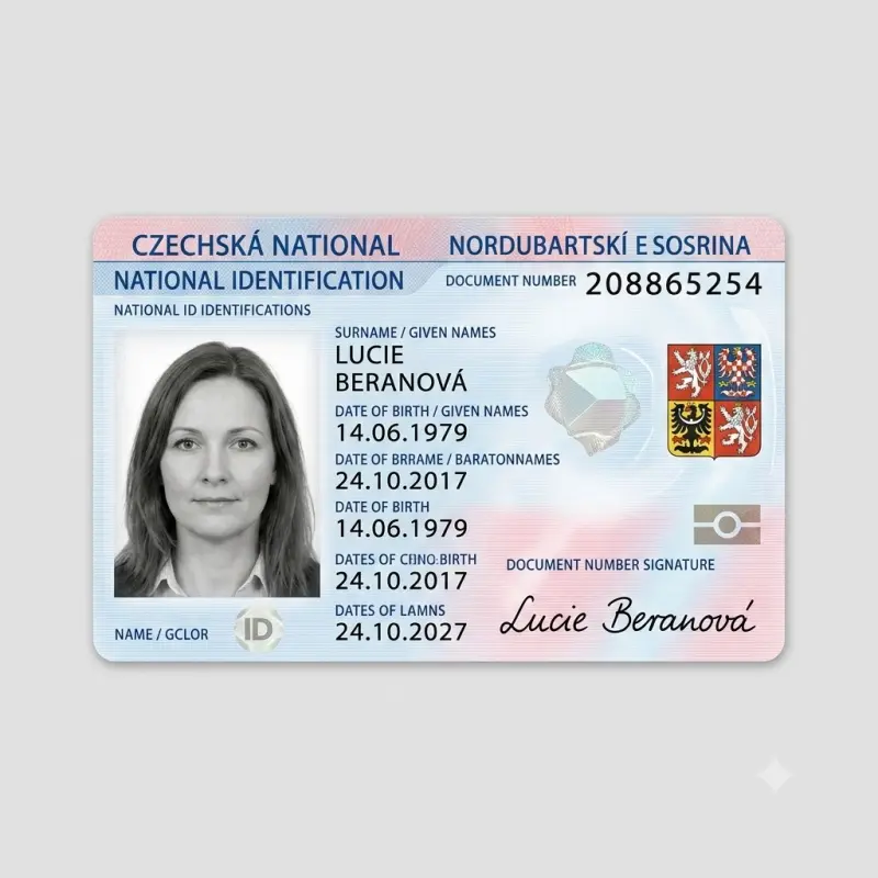 Czechia Fake Scannable ID Card