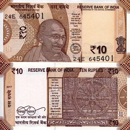 Fake ₹10 Rupees Banknotes