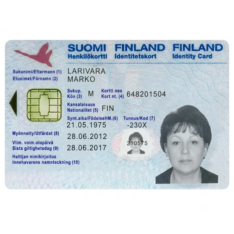 Finland Fake Scannable ID Card