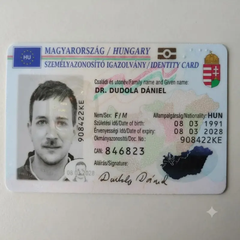 Hungary Fake Scannable ID Card