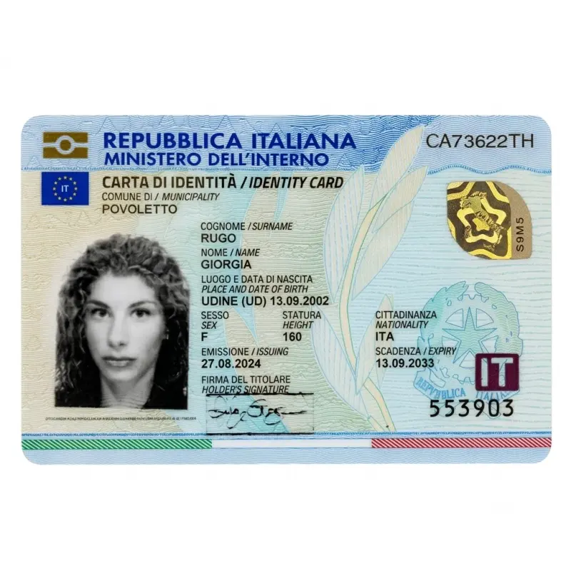 Italy Fake Scannable ID Card