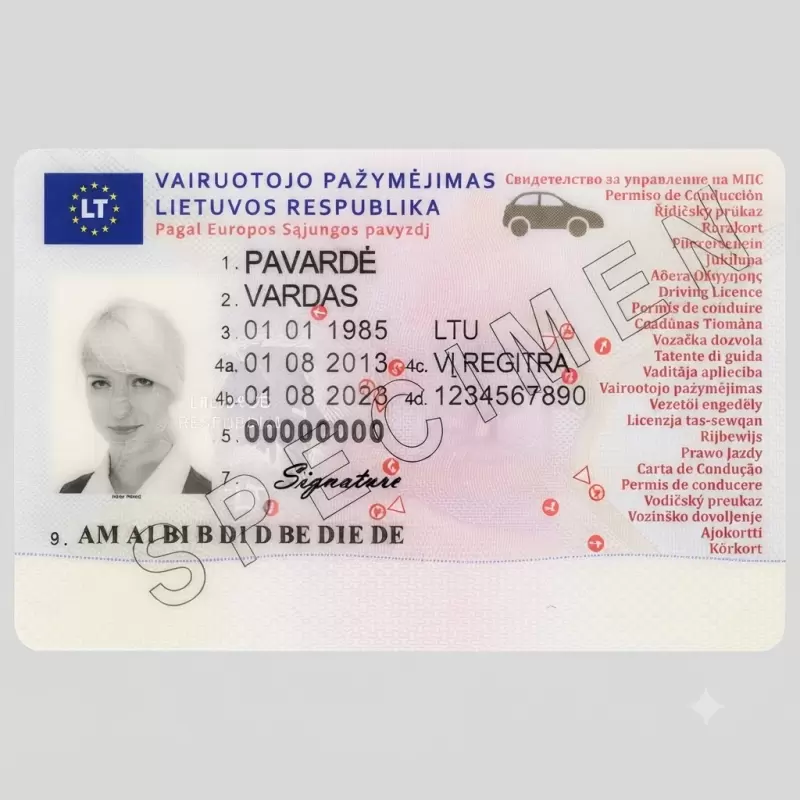 Lithuania Fake Driver License