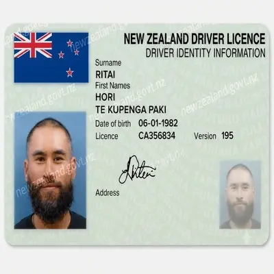 New Zealand Fake Driver License
