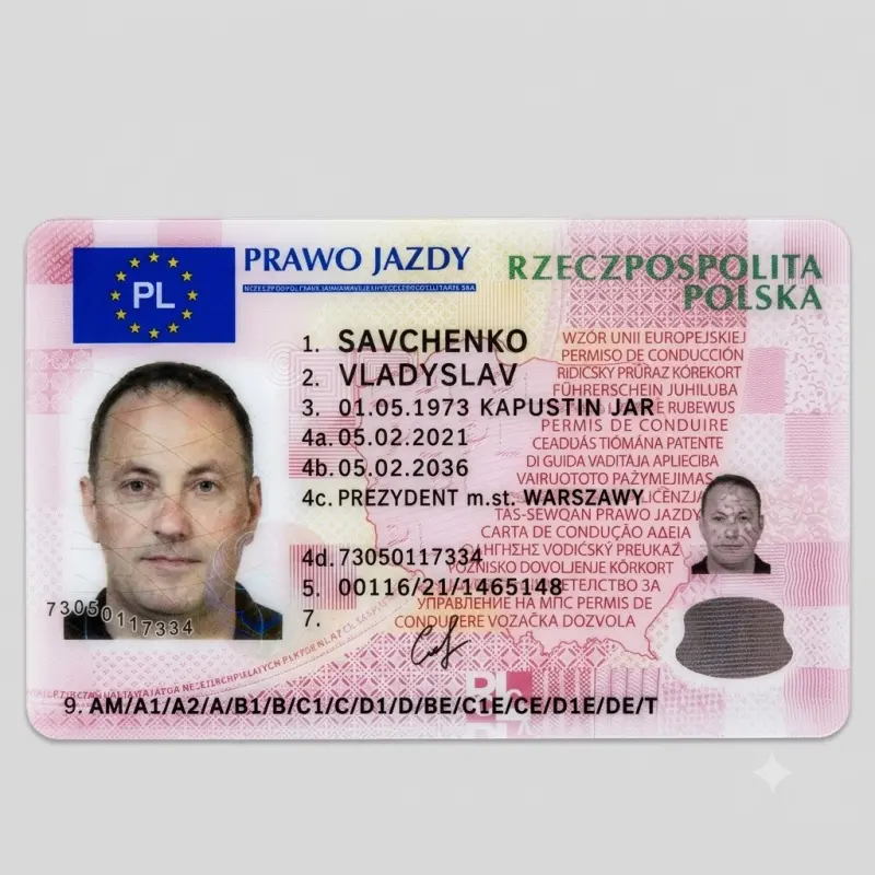 Poland Fake Scannable ID Card