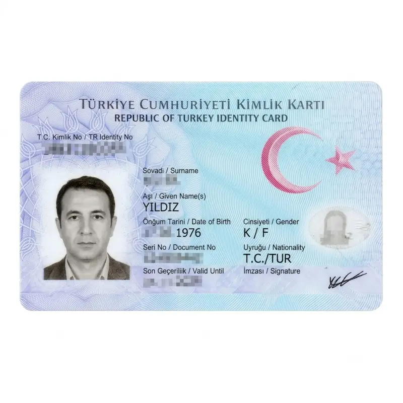 Türkiye Fake Scannable ID Card
